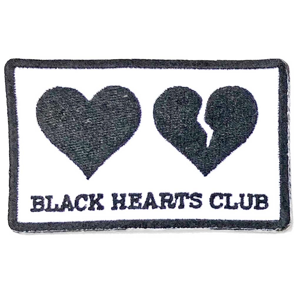 Yungblud - Black Hearts Club Patch - Weiß/Schwarz